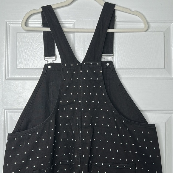 WEWOREWHAT crystal embellished black overalls L NWT - Picture 10 of 13